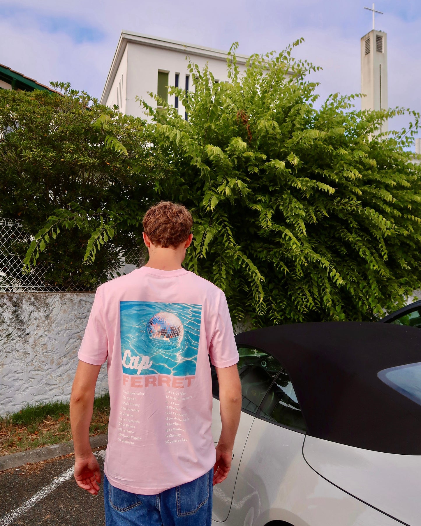 T-shirt Adulte - Les emblématiques Cap Ferret Rose
