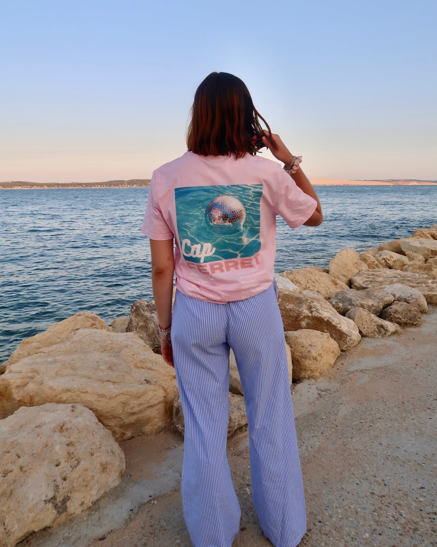T-shirt Adulte - Les emblématiques Cap Ferret Rose
