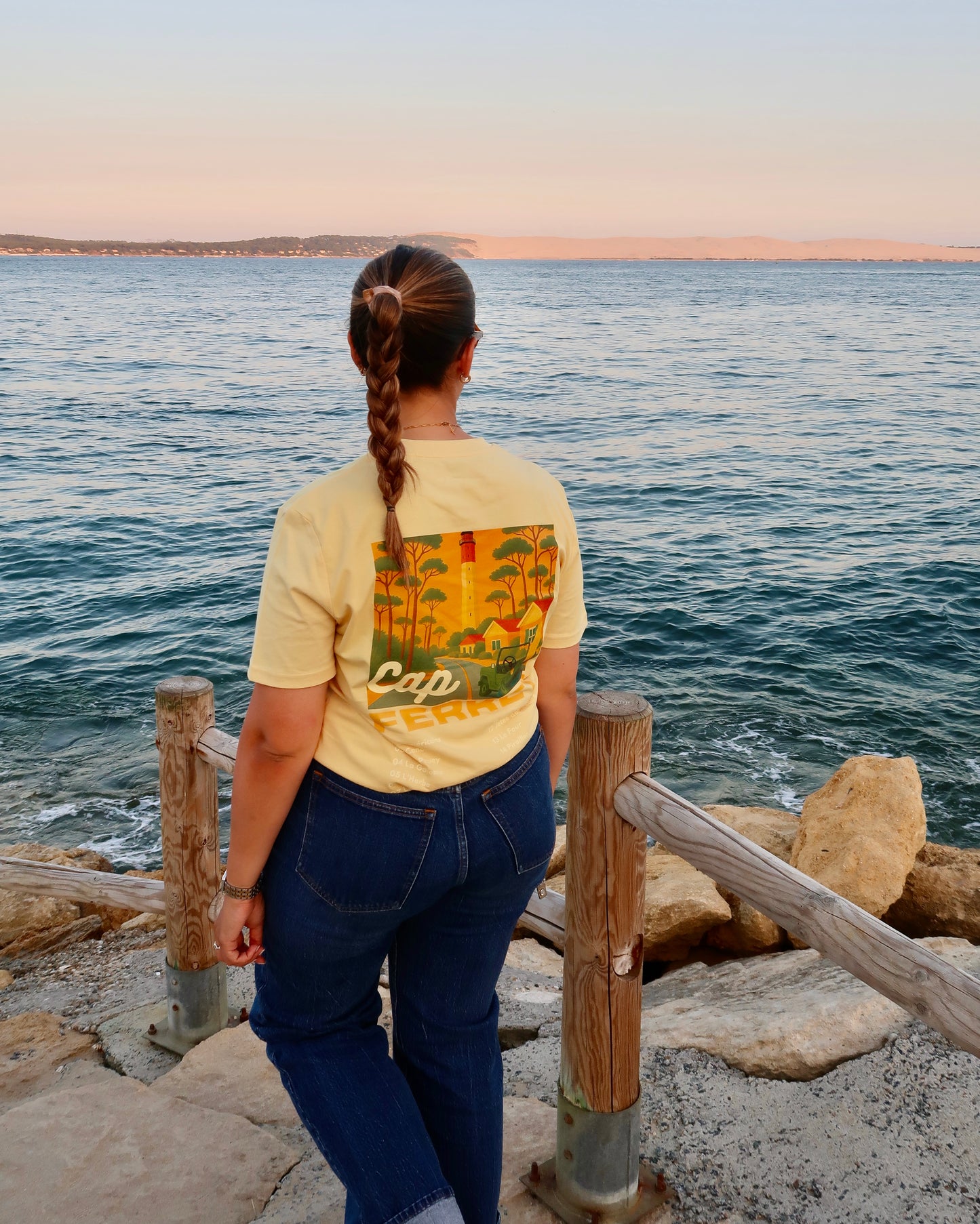T-shirt Adulte - Les emblématiques Cap Ferret Jaune