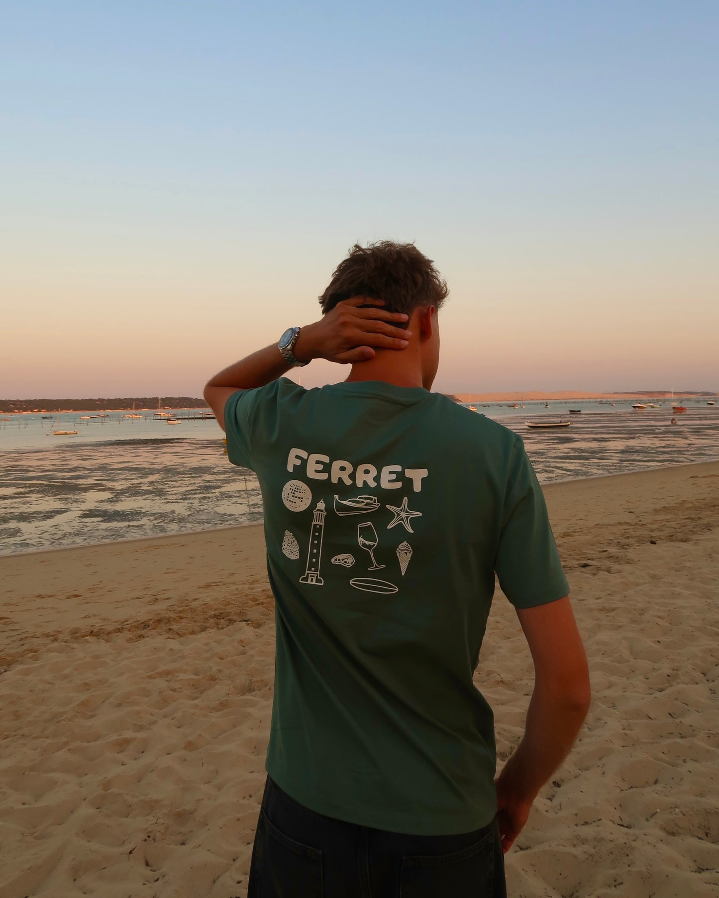 T-shirt Adulte - Cap Ferret Vibes Vert