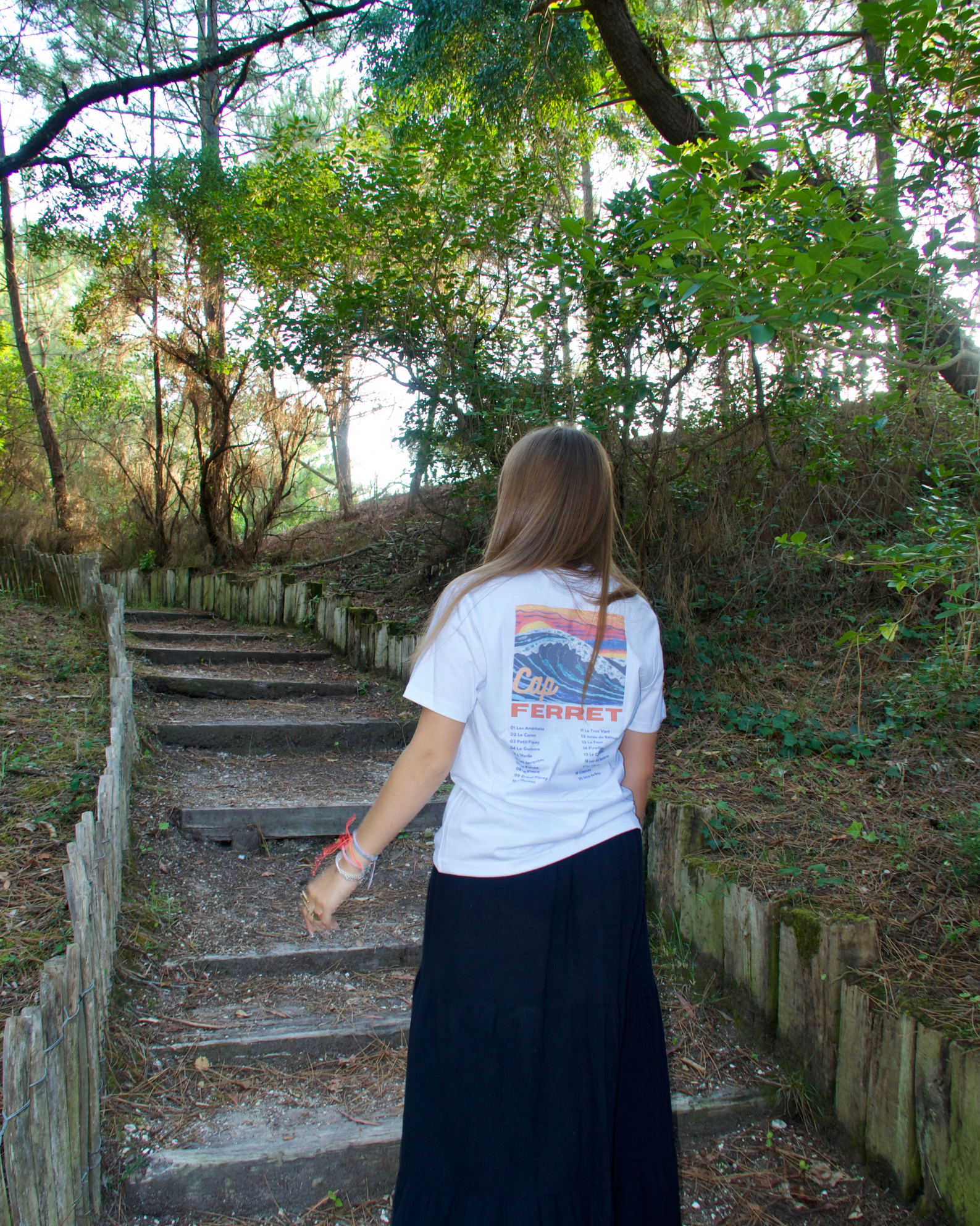 T-shirt Adulte - Les emblématiques Cap Ferret Blanc