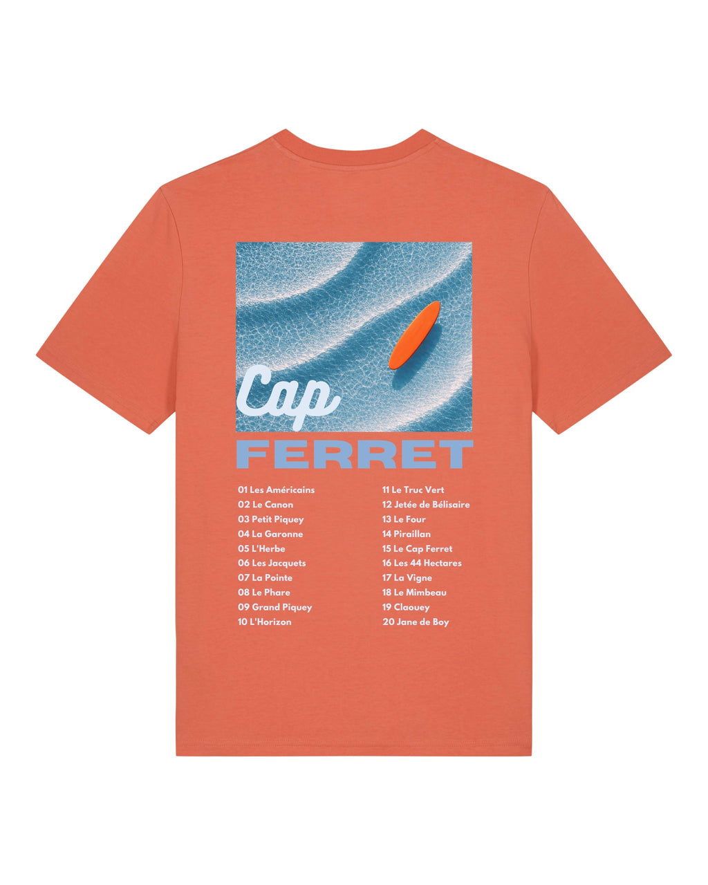 T-shirt Adulte - Les emblématiques Cap Ferret Orange