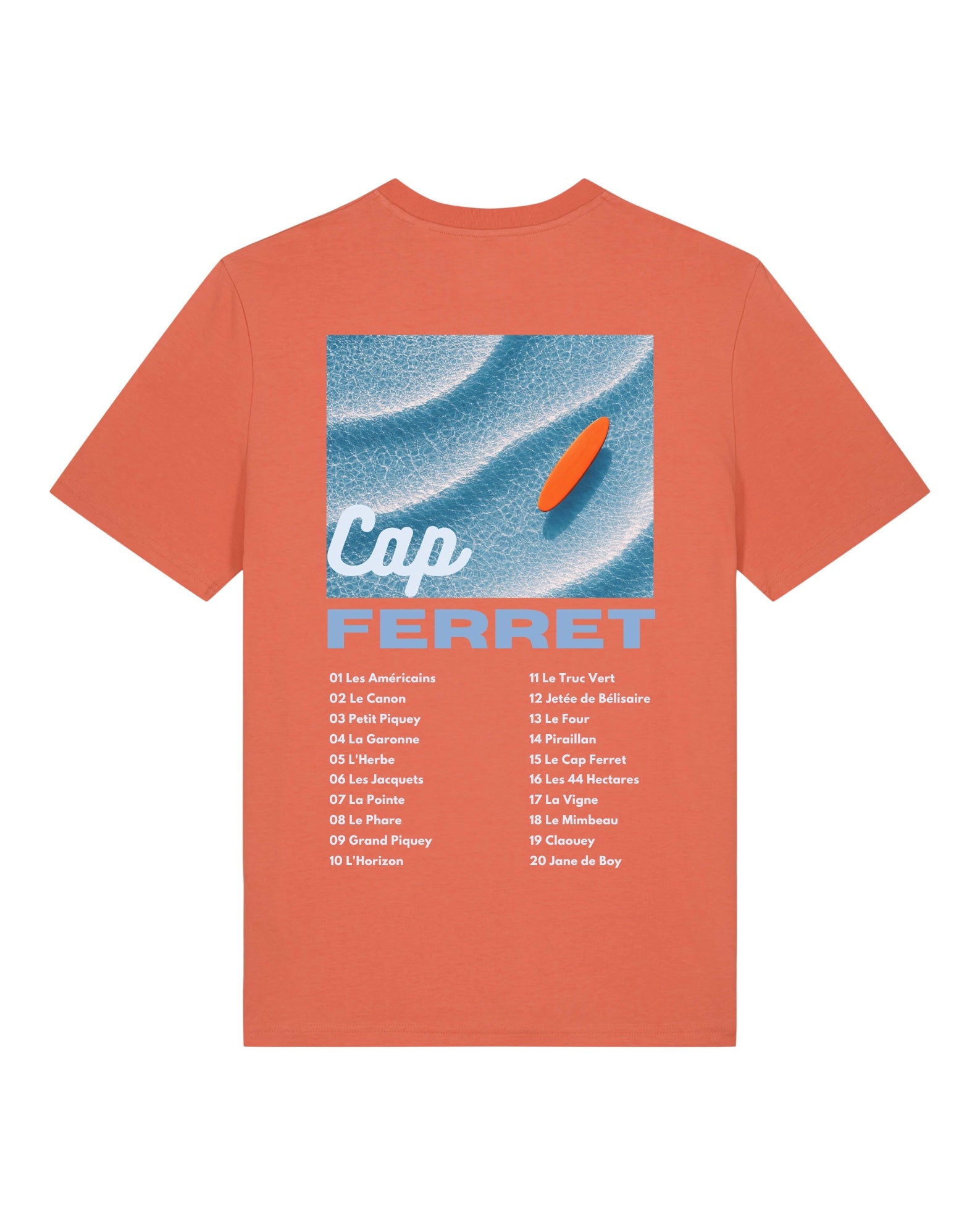 T-shirt Adulte - Les emblématiques Cap Ferret Orange
