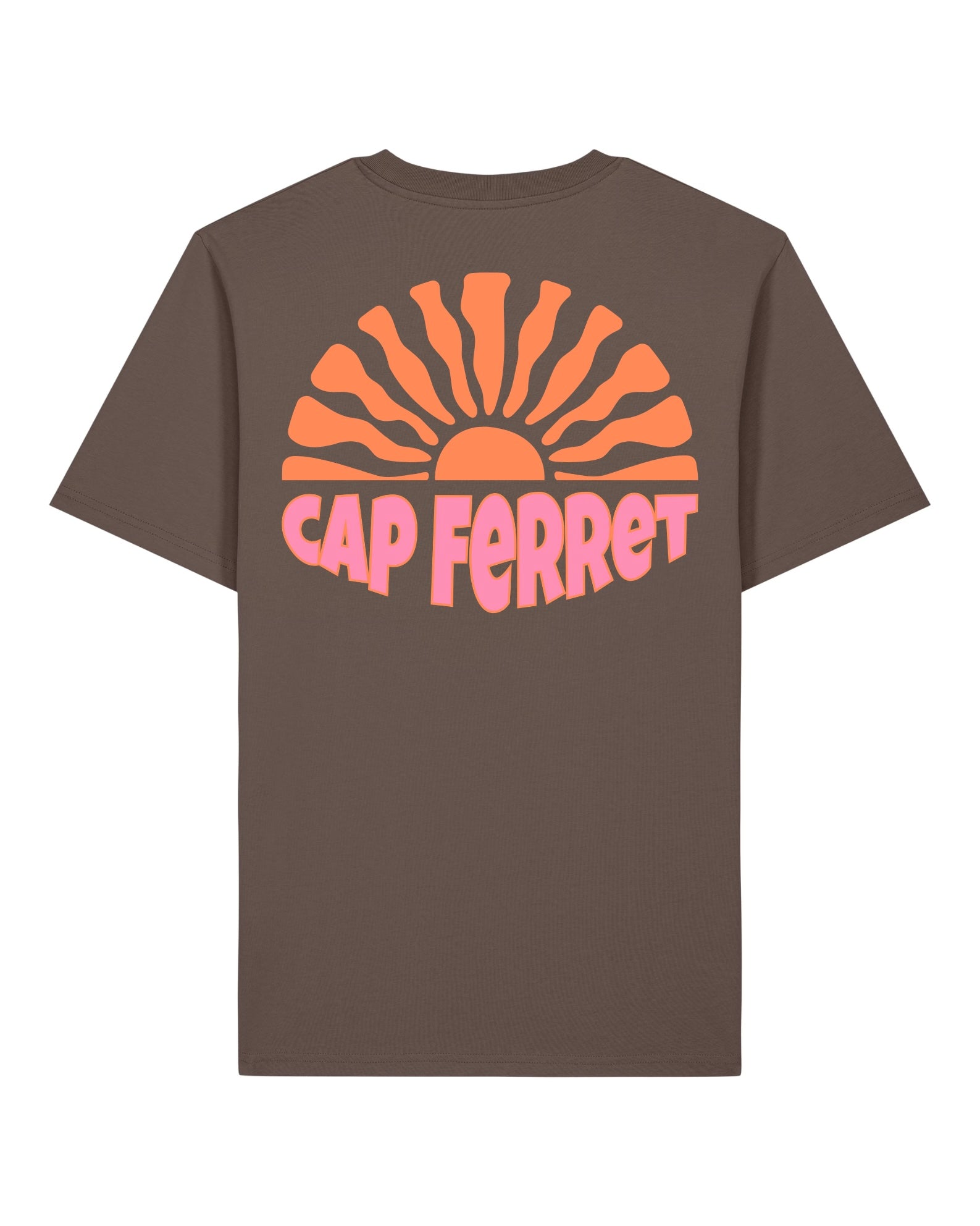 T-shirt Adulte - Soleil Cap Ferret Marron