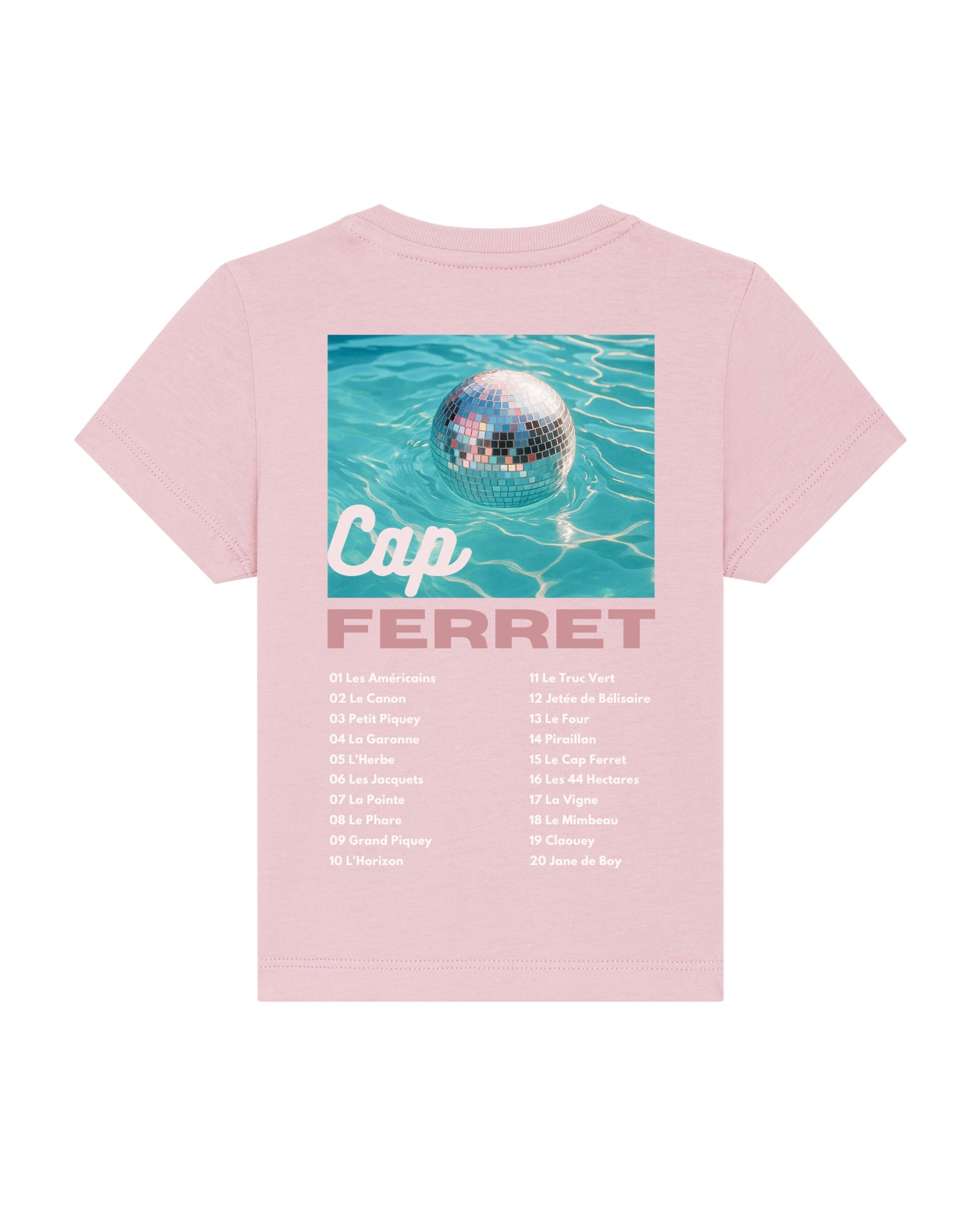 T-shirt Bébé - Les emblématiques Cap Ferret Rose