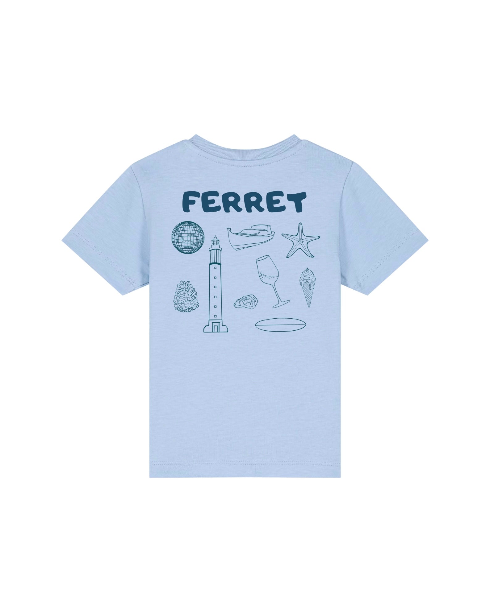 T-shirt Bébé - Cap Ferret Vibes Bleu