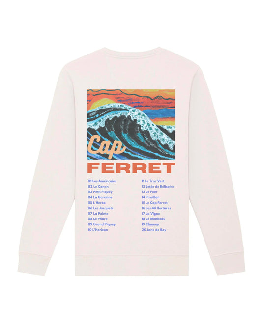Sweatshirt Adulte - Les emblématiques Cap Ferret Blanc Vintage