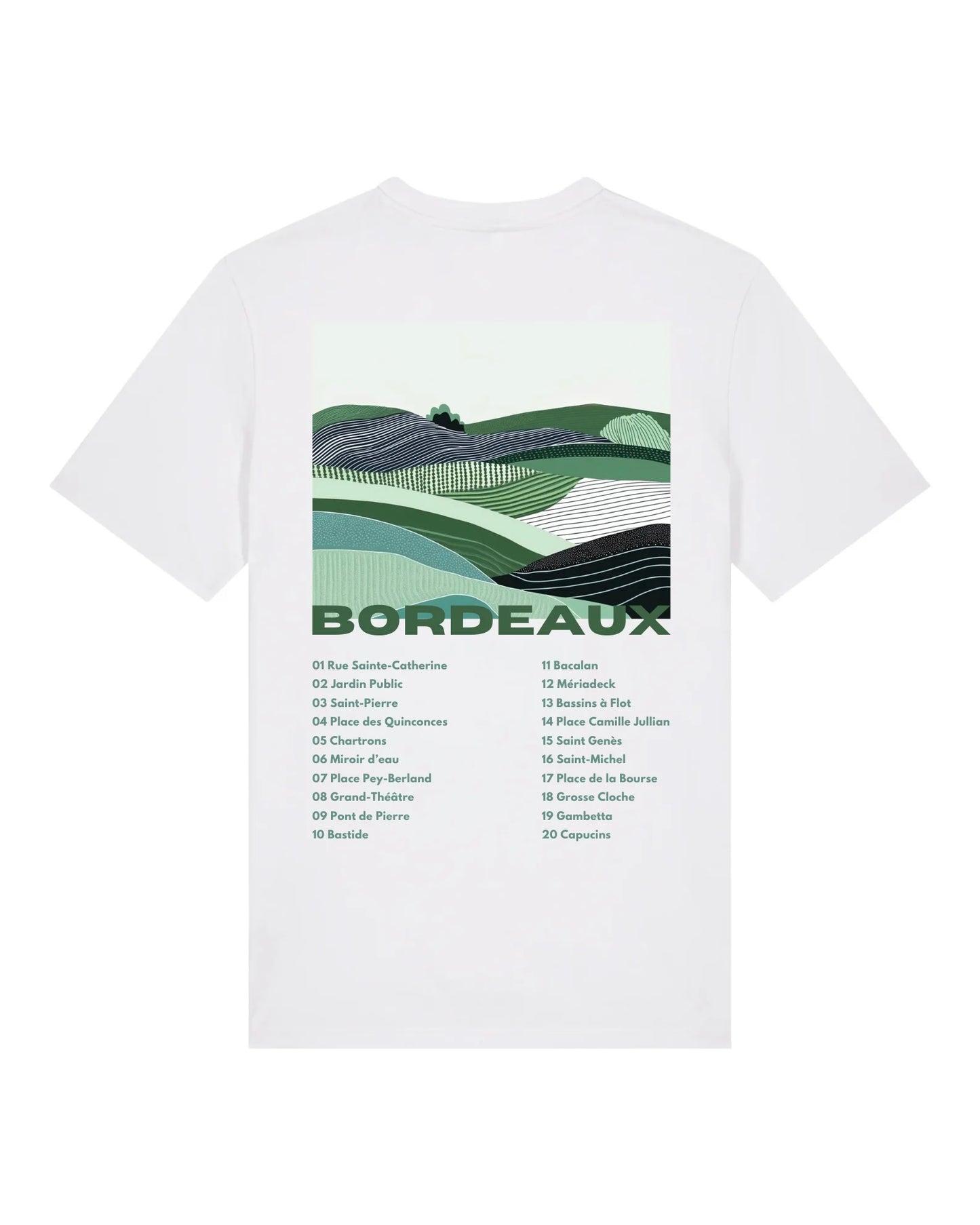 T-shirt Adulte - Les emblématiques Bordeaux Blanc