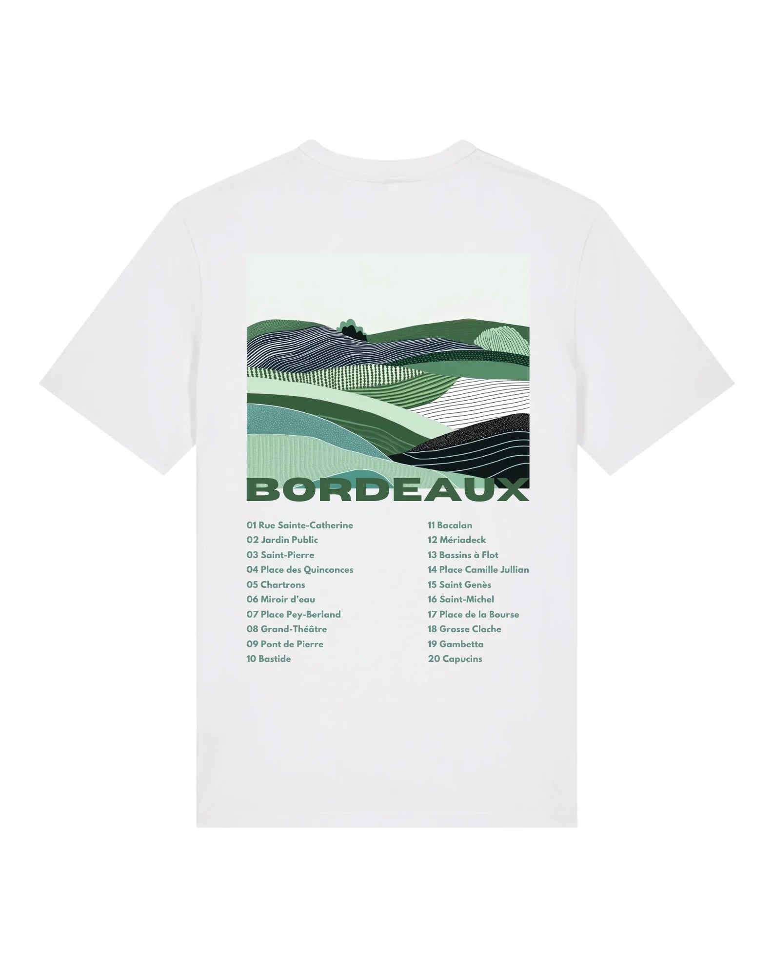 T-shirt Adulte - Les emblématiques Bordeaux Blanc