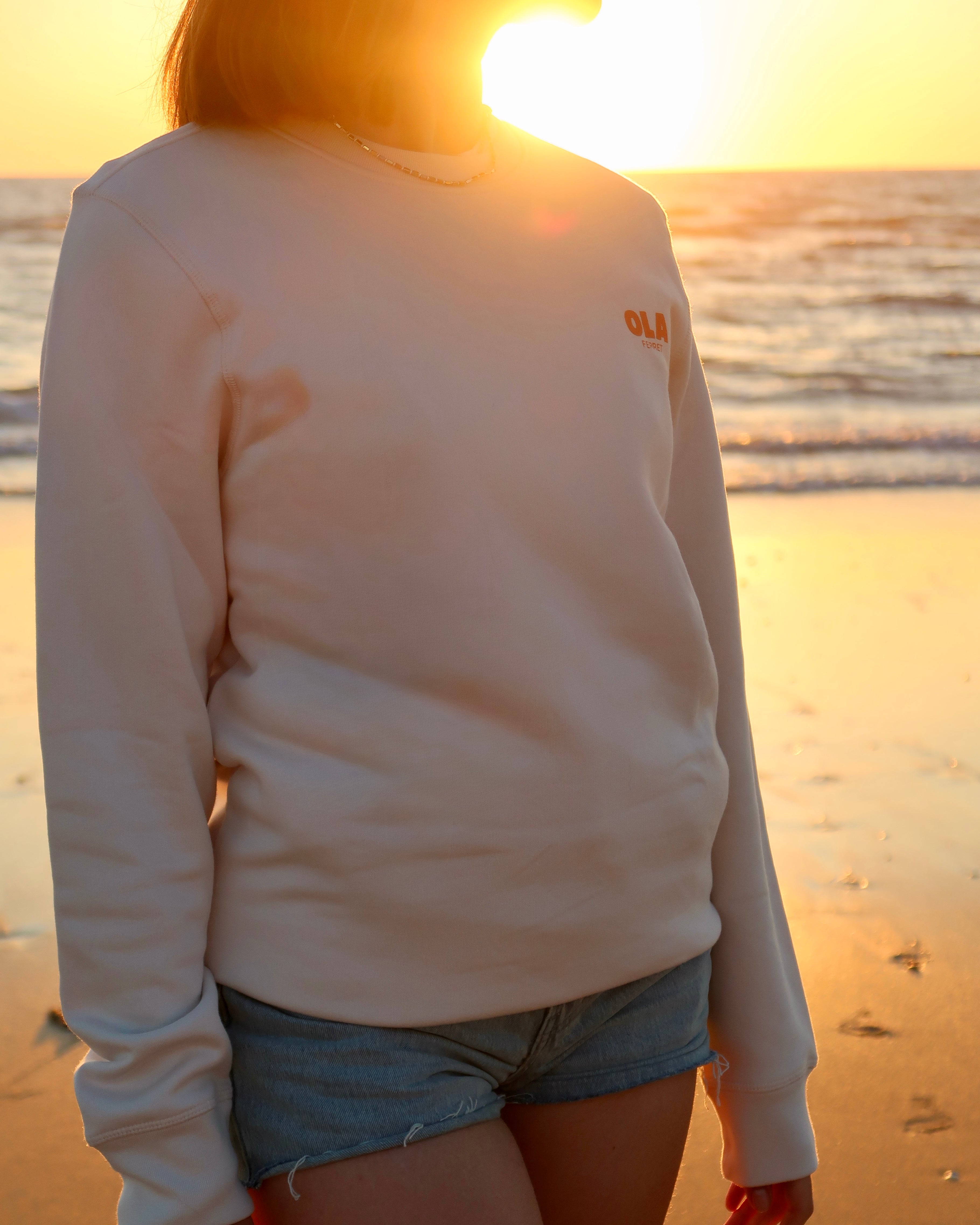 Sweatshirt Adulte - Les emblématiques Cap Ferret Blanc Vintage