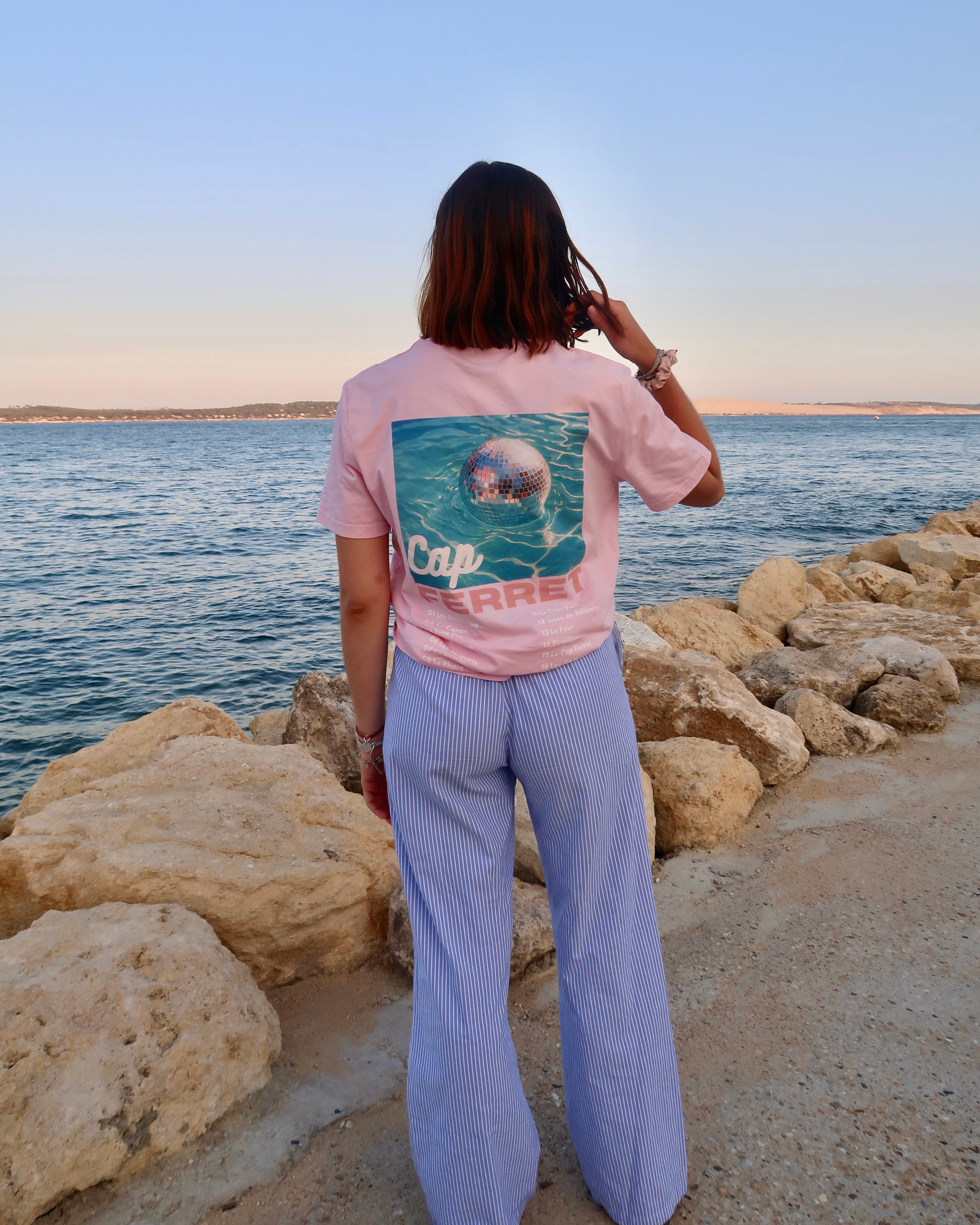T-shirt Adulte - Les emblématiques Cap Ferret Rose